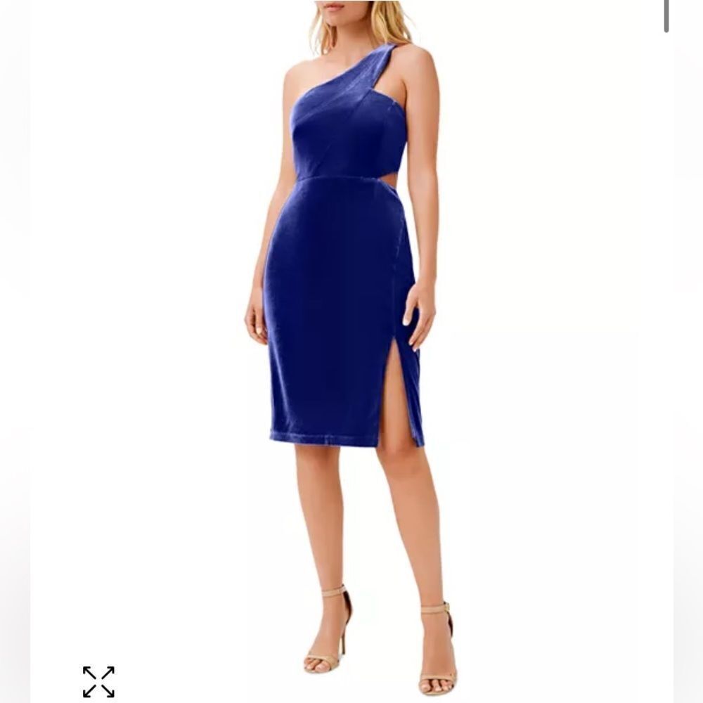 AIDAN BY AIDAN MATTOX Womens Velvet Knee Cocktail And Party Dress